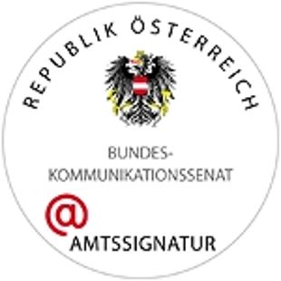 Das Amtssignatur-Siegel des österreichischen Bundeskommunikationssenats