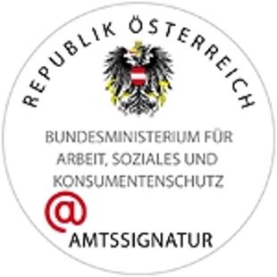 Amtssignatur-Siegel des Bundesministeriums für Arbeit, Soziales und Konsumentenschutz