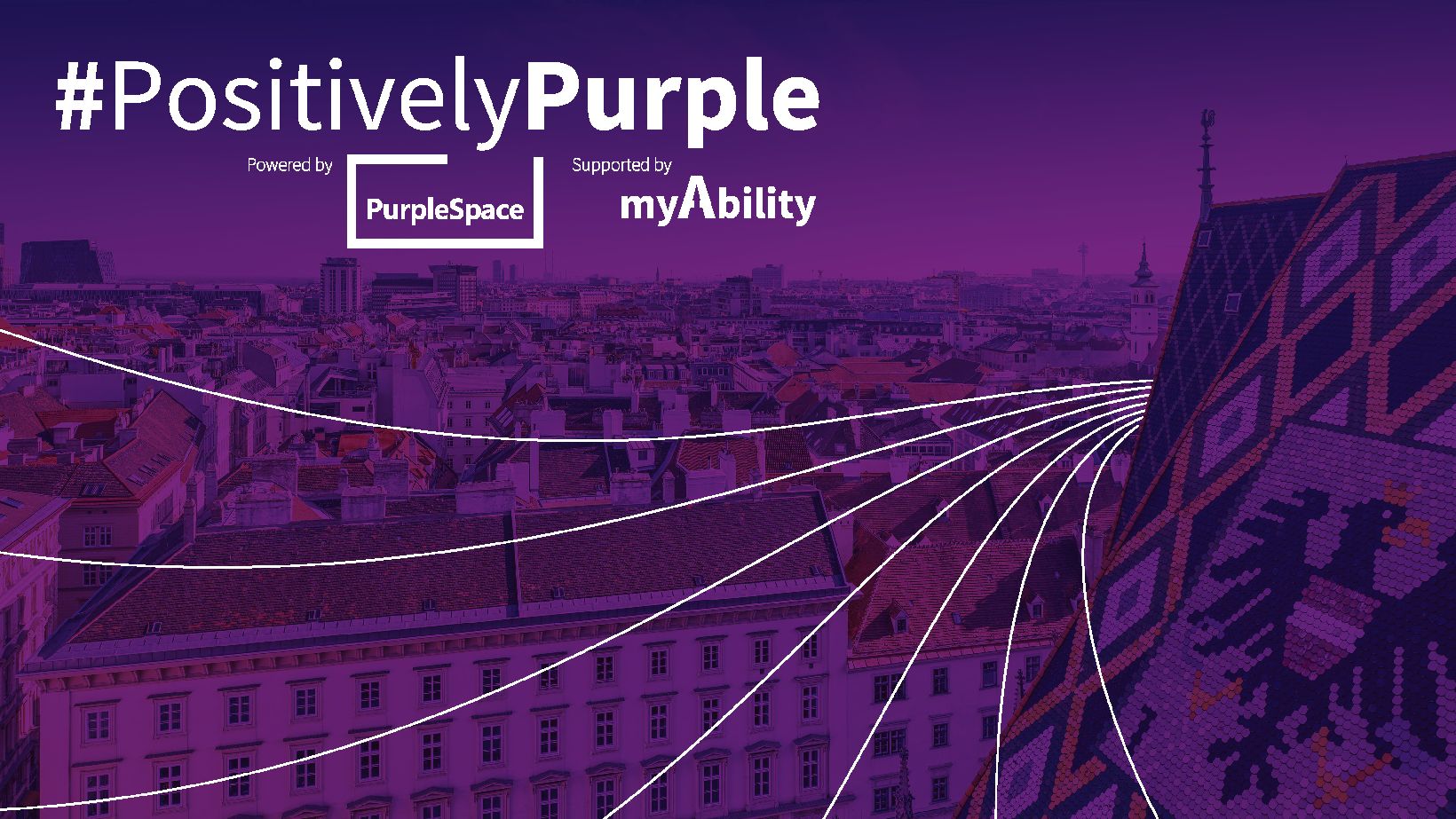 Stephansdom Lila eingefärbt - Logo #PositivelyPurple